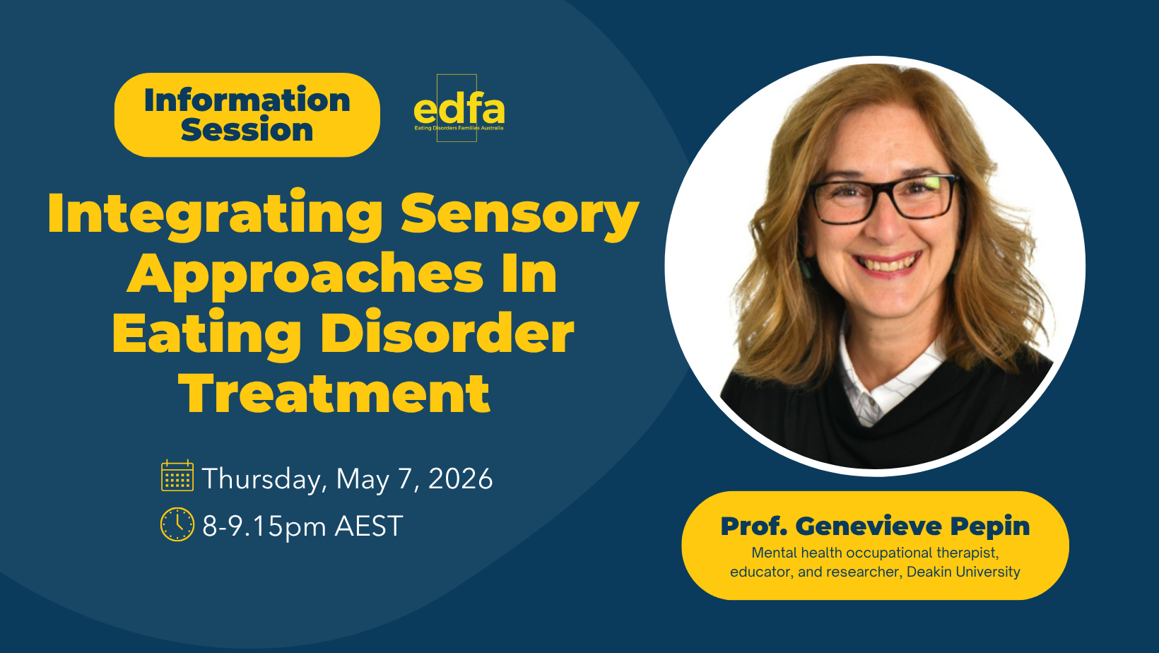 Sensory Approaches to ED Treatment with Prof. Genevieve Pepin